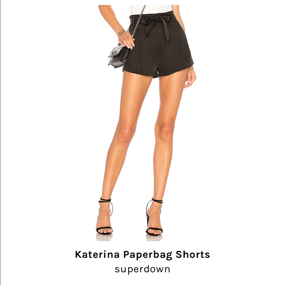 Revolve Superdown Katerina Paper Bag Shorts